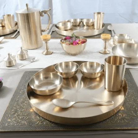 Bronze/Kansa Dinner Set | Sambhavnath Steel, Ahmedabad