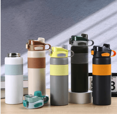 Colorful Vacuum Water Bottle Set | Sambhavnath Steel, Ahmedabad