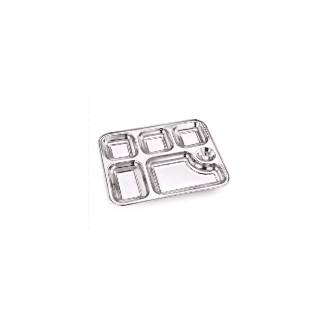 Bhojan Thal (5-in-1 Compartment Tray) | Sambhavnath Steel, Ahmedabad