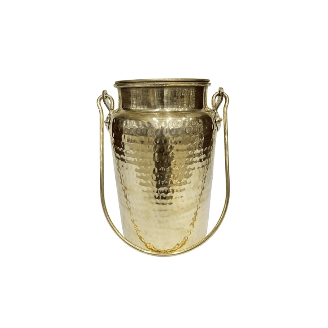 Brass Barni (Milk,Ghee,Oil Container) | Sambhavnath Steel, Ahmedabad
