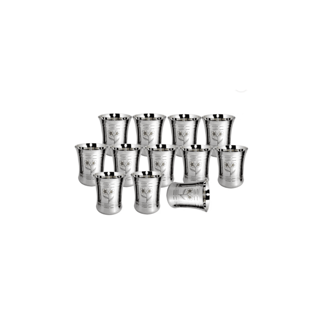 Stainless Steel Glass Set | Sambhavnath Steel, Ahmedabad