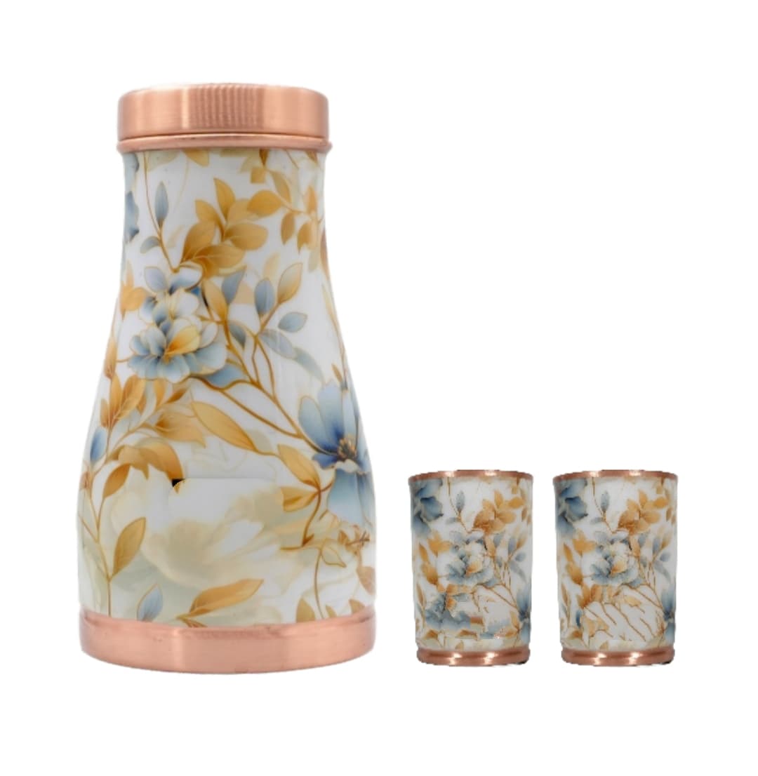 Copper Bottle Gift Set | Sambhavnath Steel, Ahmedabad